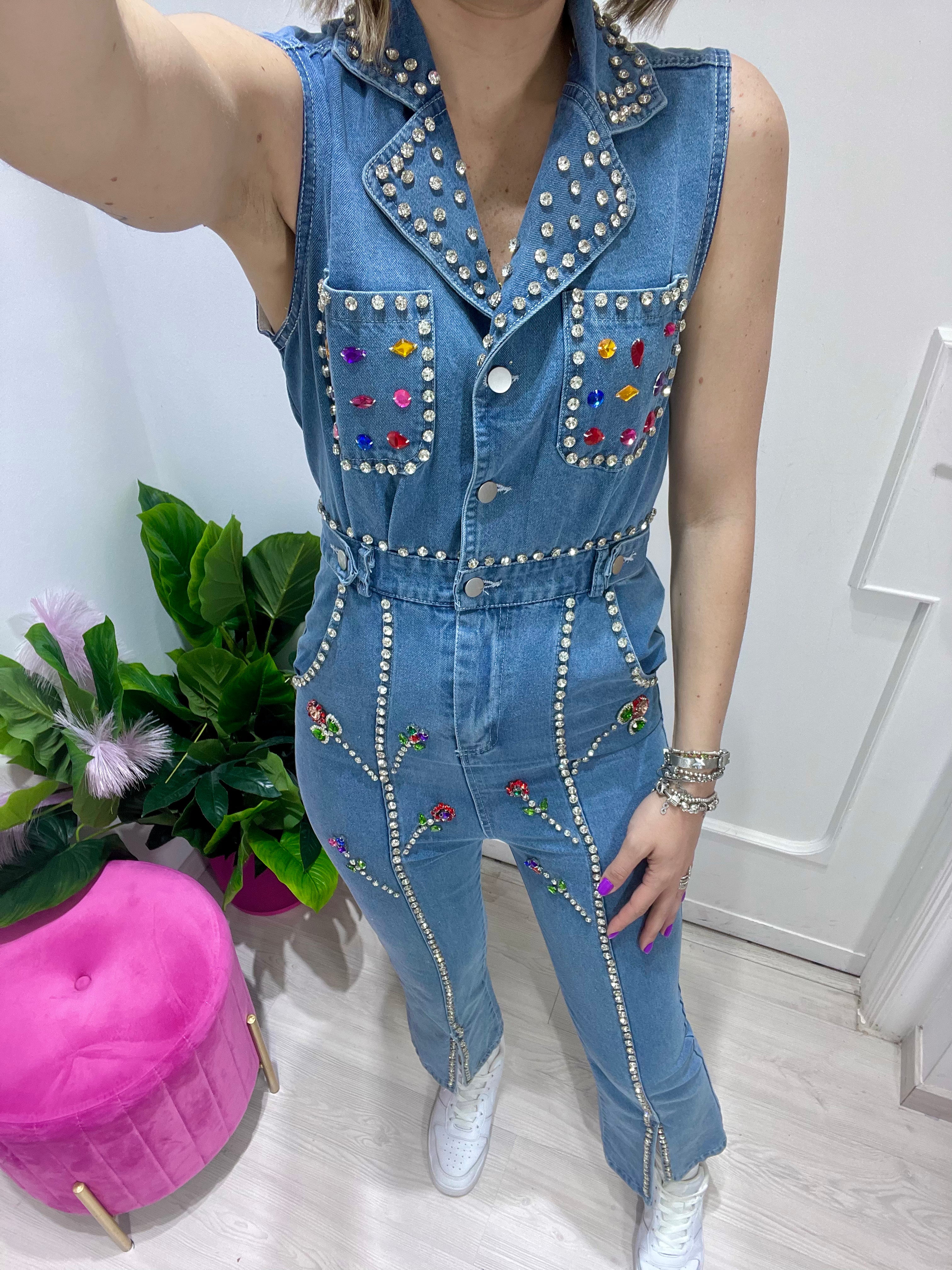 Tutone denim STRASS